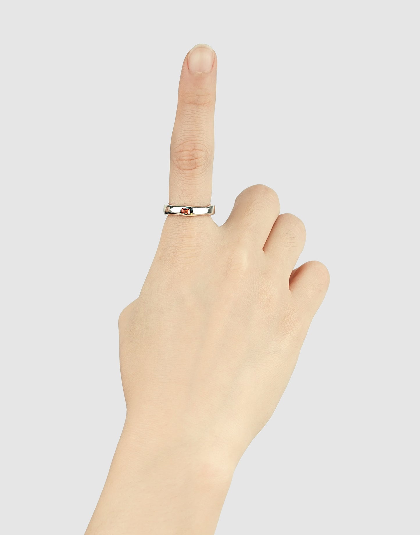 Adam Line ring (black orange crystal)