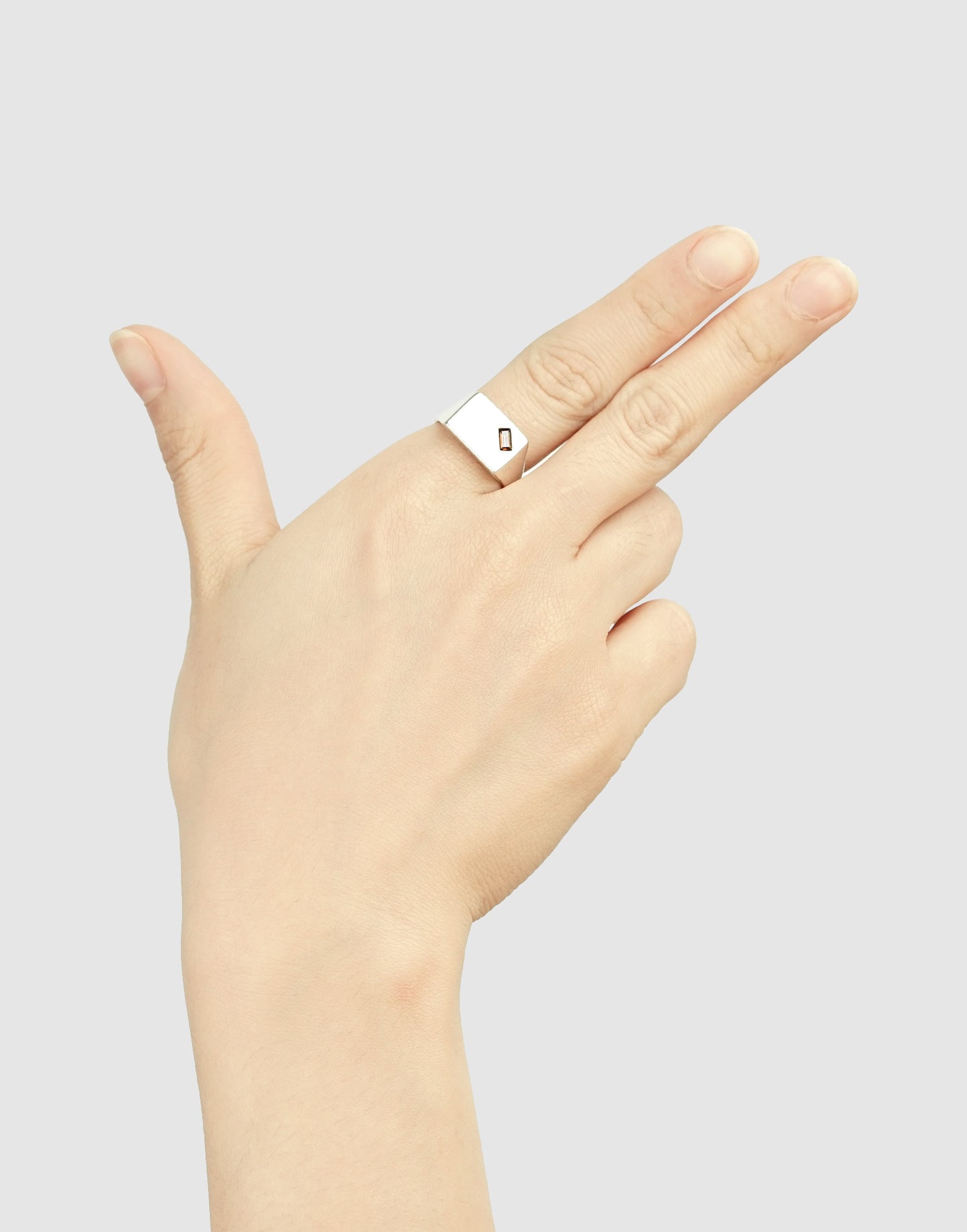 Bruno Signet Ring (brown crystal)
