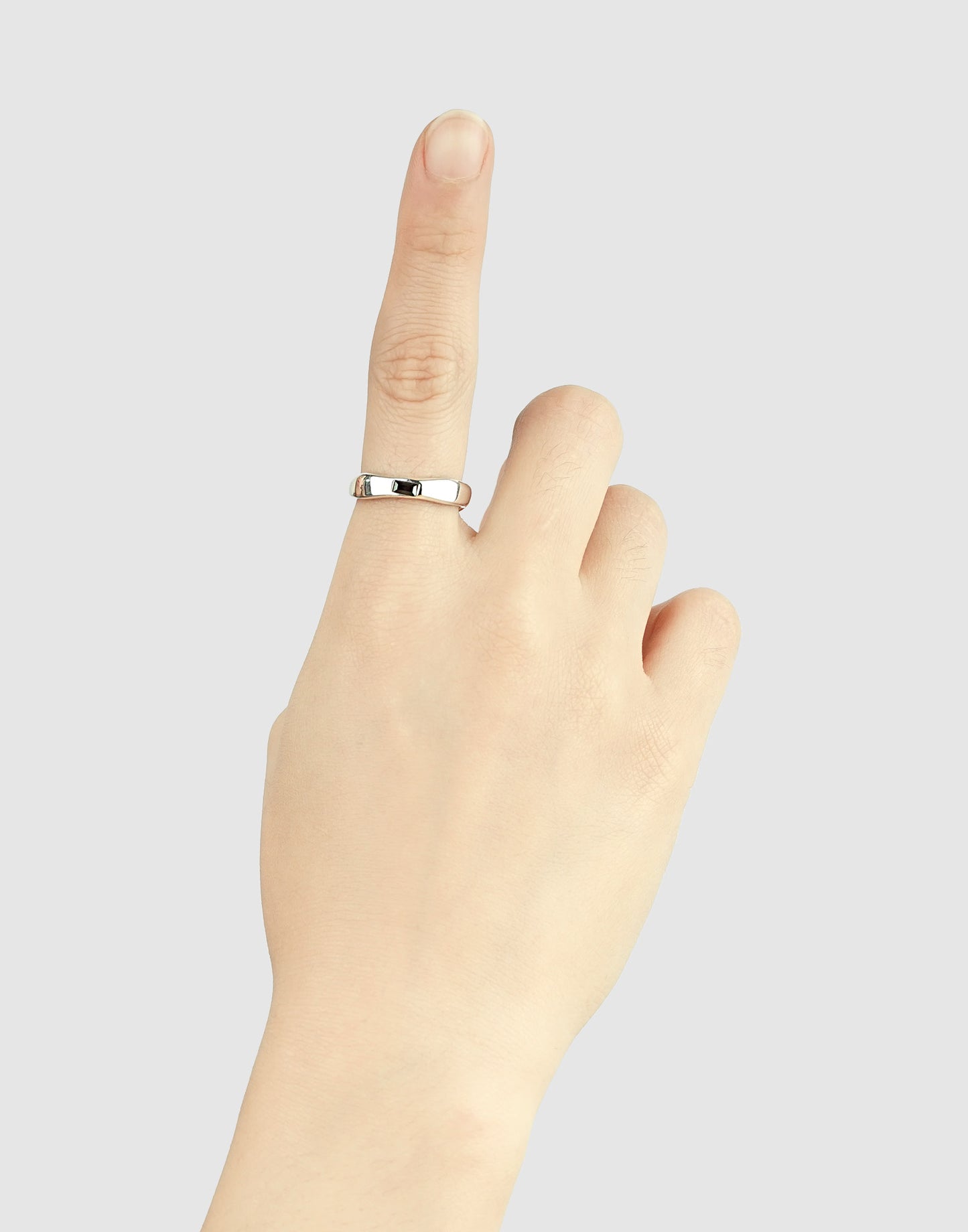 Adam Line ring (black orange crystal)