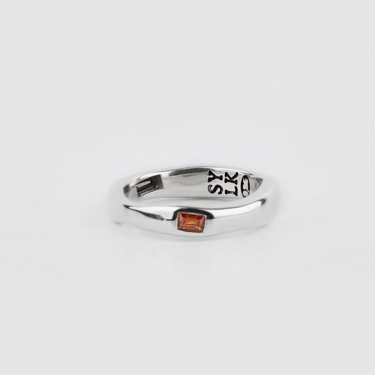 Adam Line ring (black orange crystal)