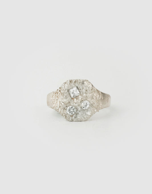Crystal Signet ring (white crystal)