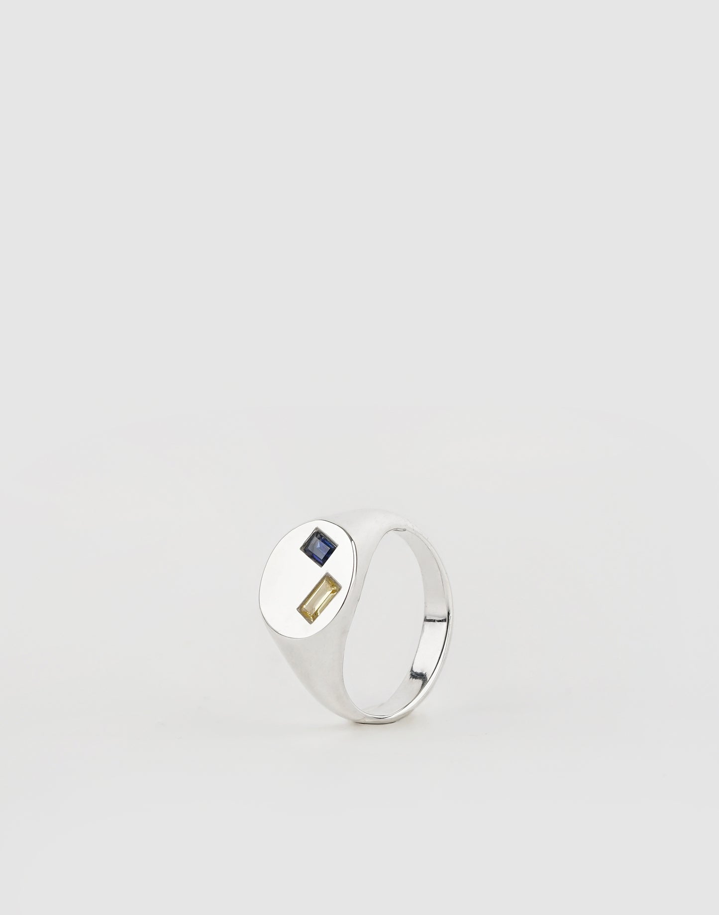Larimar Signet ring (smokey navy crystal)