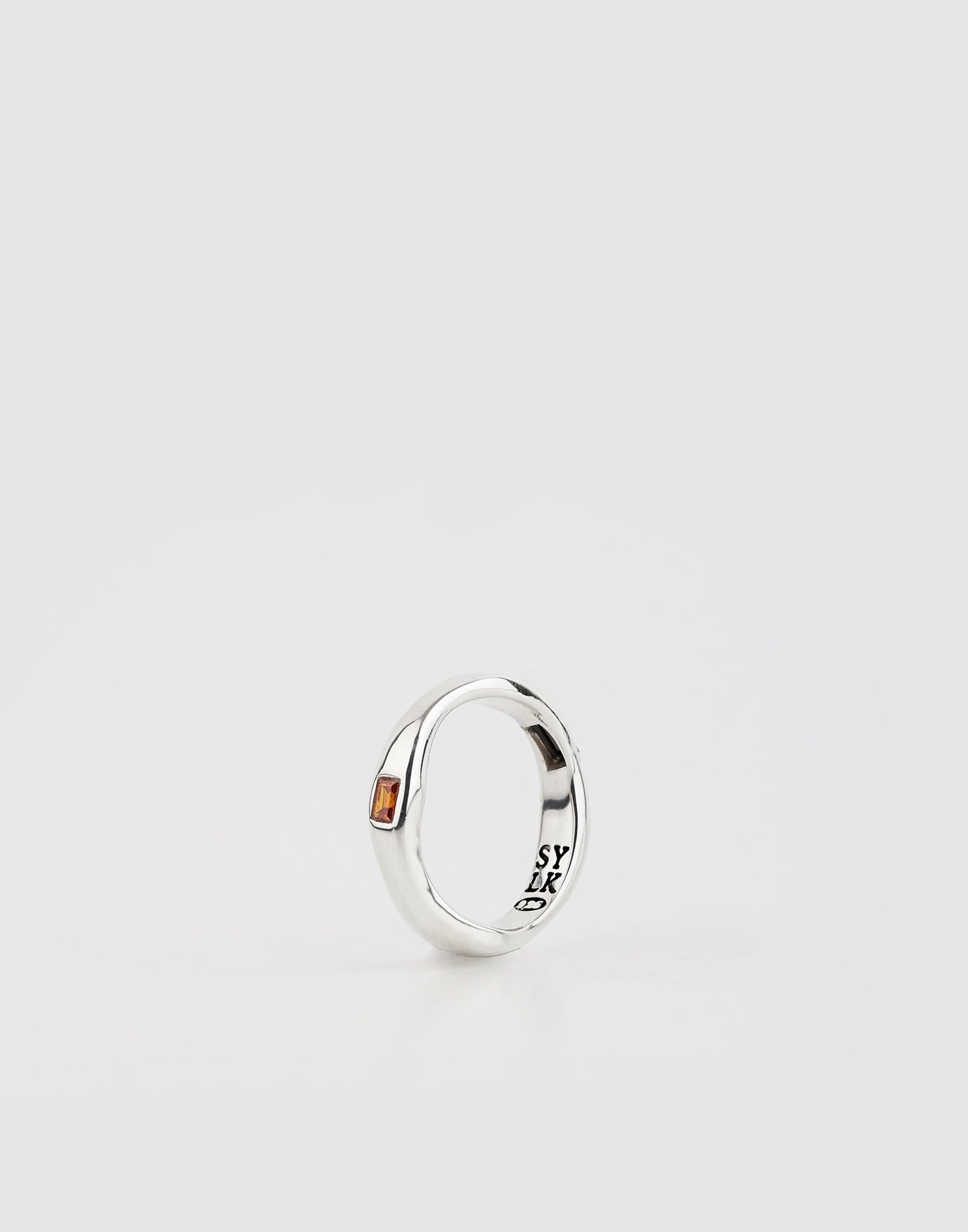 Adam Line ring (black orange crystal)