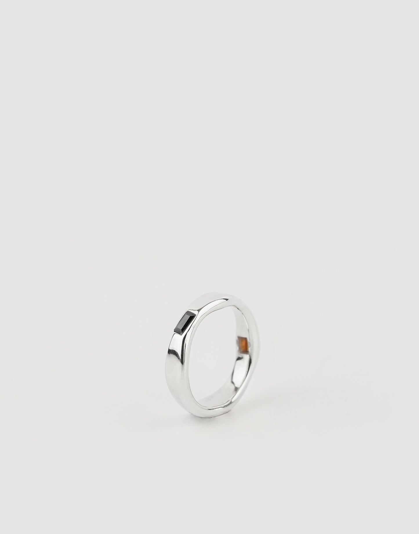 Adam Line ring (black orange crystal)