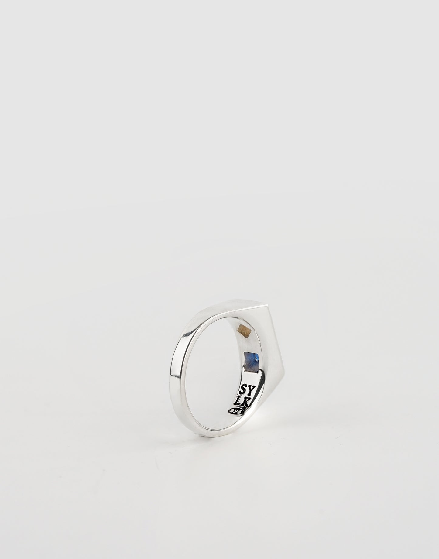 Kelly Signet ring (blue smokey crystal)