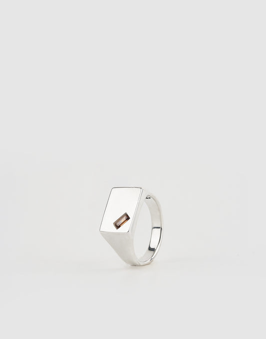 Bruno Signet Ring (brown crystal)