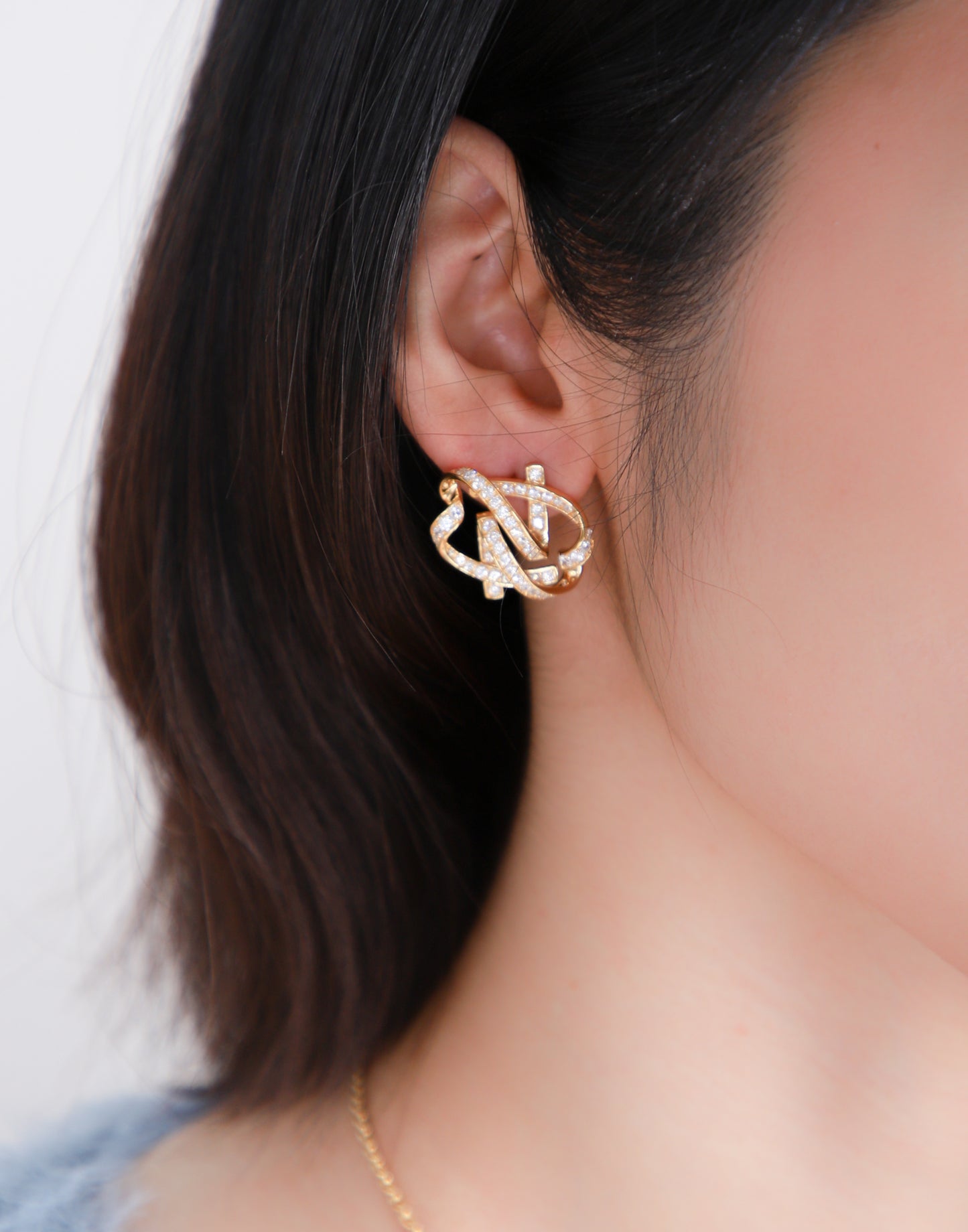 Authentique Earrings [K-Drama 'Marry My Husband'] - Silver(Plated 18K gold)