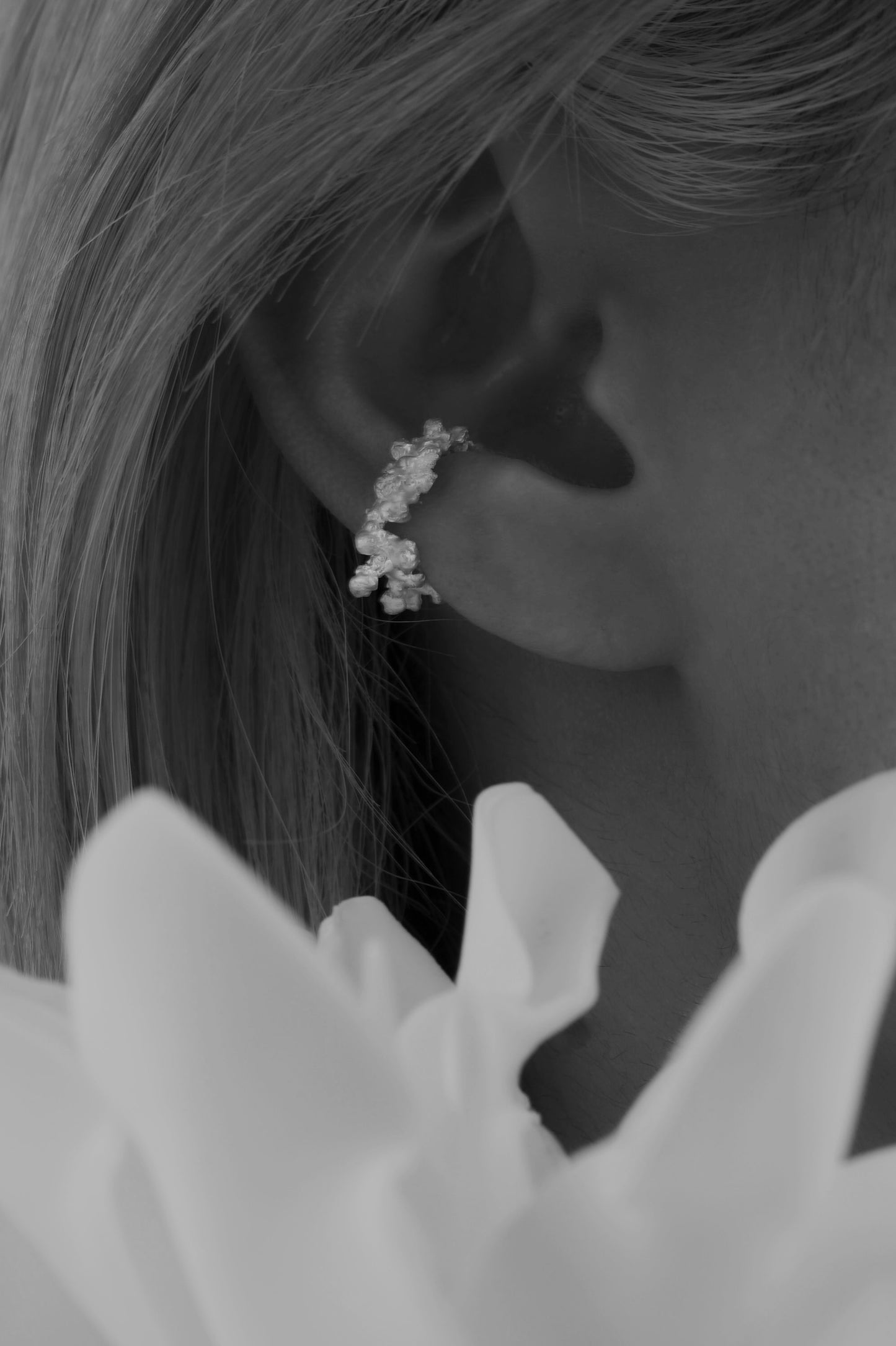 White Fruit Earcuff